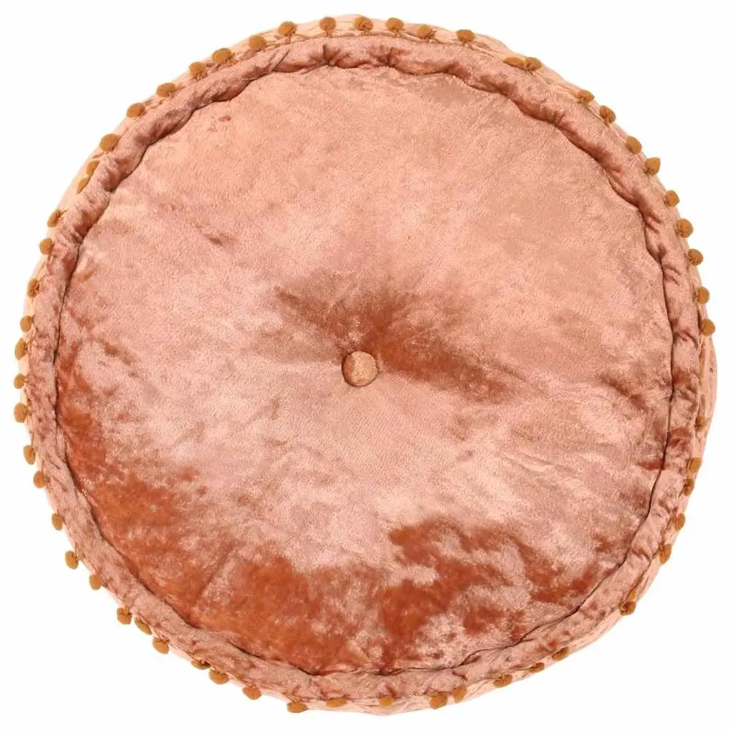 Round Velvet Footrest Ottoman Pouffe Seat Rest Living Room Bedroom Home Decor