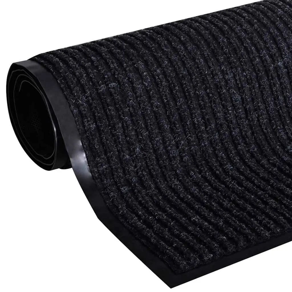 Door Mat PVC 117x220 cm Black Non-Slip Indoor Outdoor Entrance Hallway