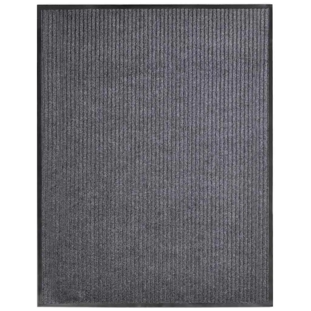 Grey Door Mat 117x220 cm with Non-slip PVC Backing