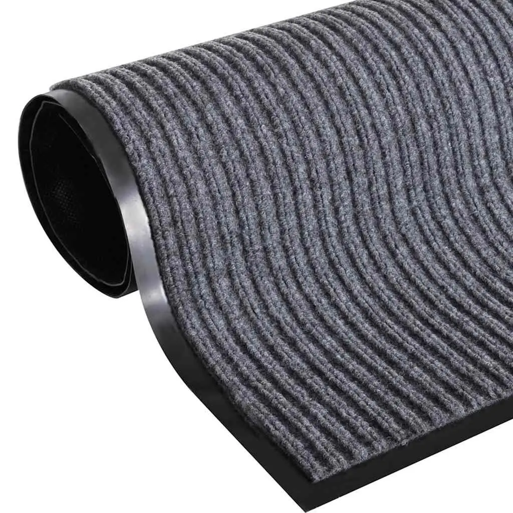 Door Mat PVC Non-slip 117x220 cm Grey