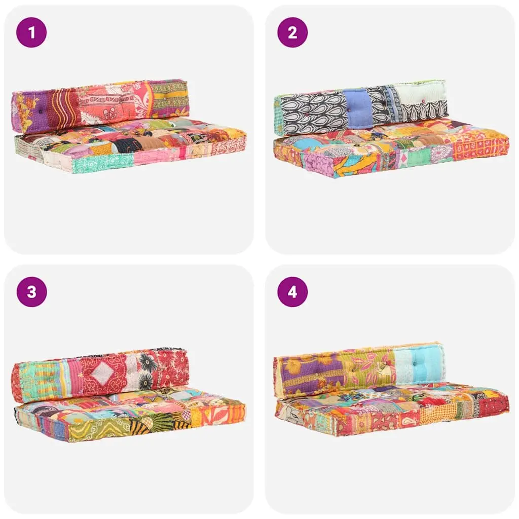 Multicolour Patchwork Pallet Sofa Cushion