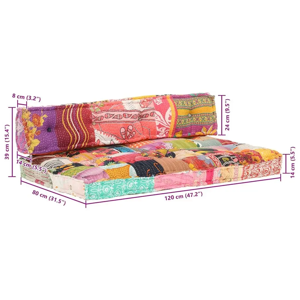 Multicolour Patchwork Pallet Sofa Cushion