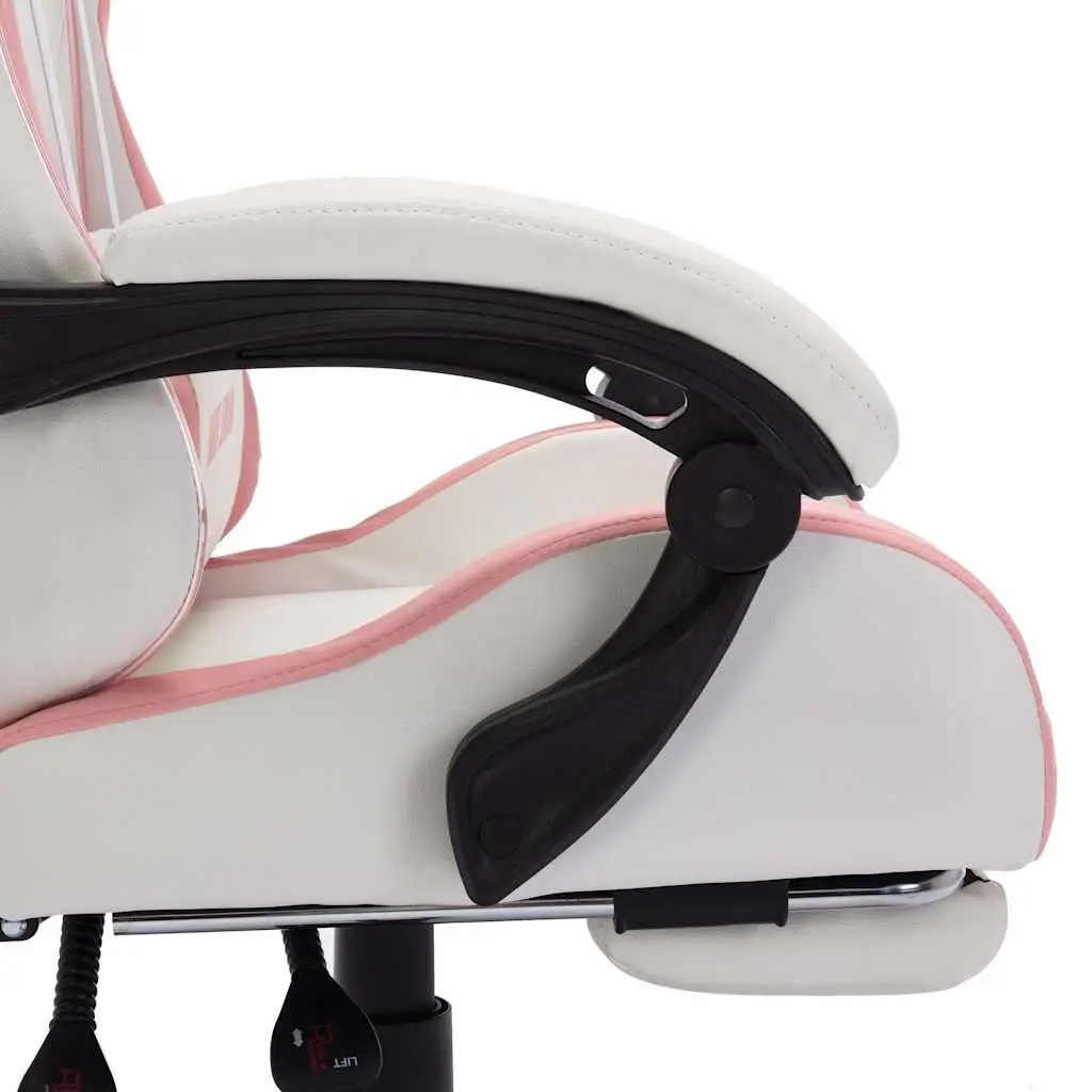 Racing Chair with LED Lights and Footrest