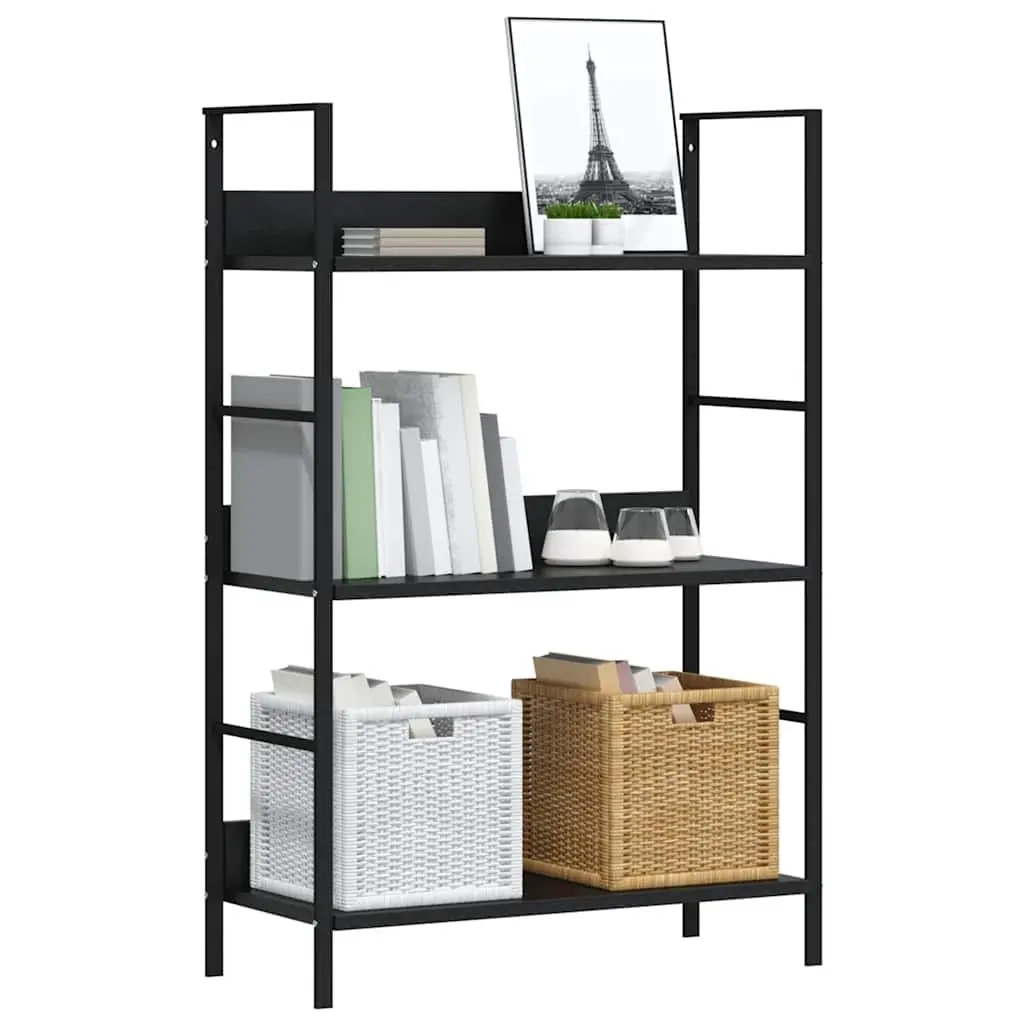 3-Layer Book Shelf Storage Cabinet in Black