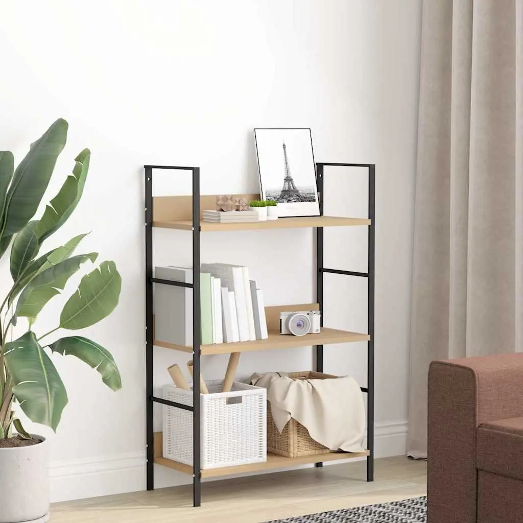 3-Layer Book Shelf in Brown Engineered Wood