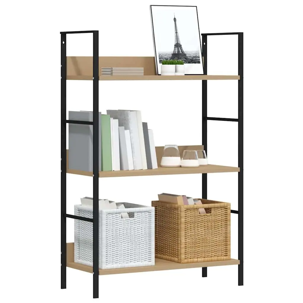 3-Layer Book Shelf in Brown Engineered Wood
