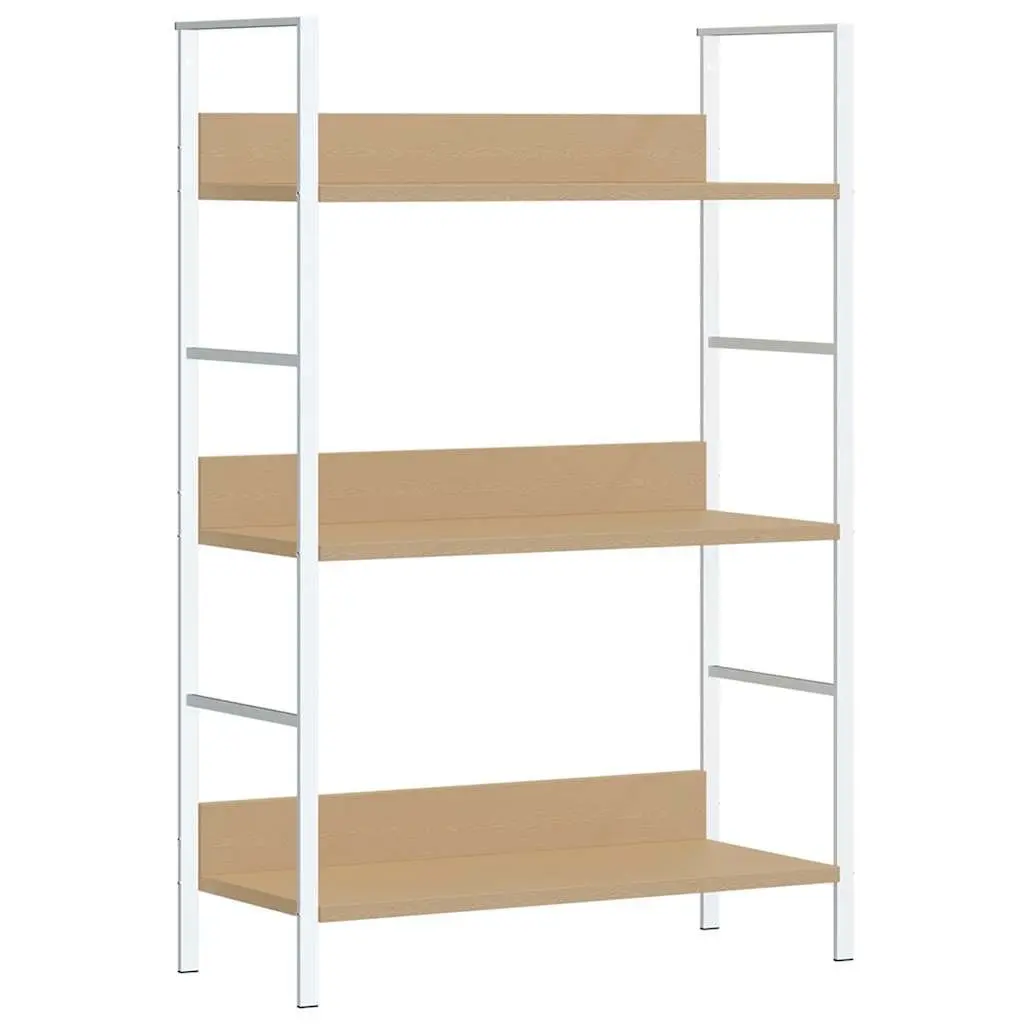 3-Layer Bookshelf Engineered Wood 60cm Brown