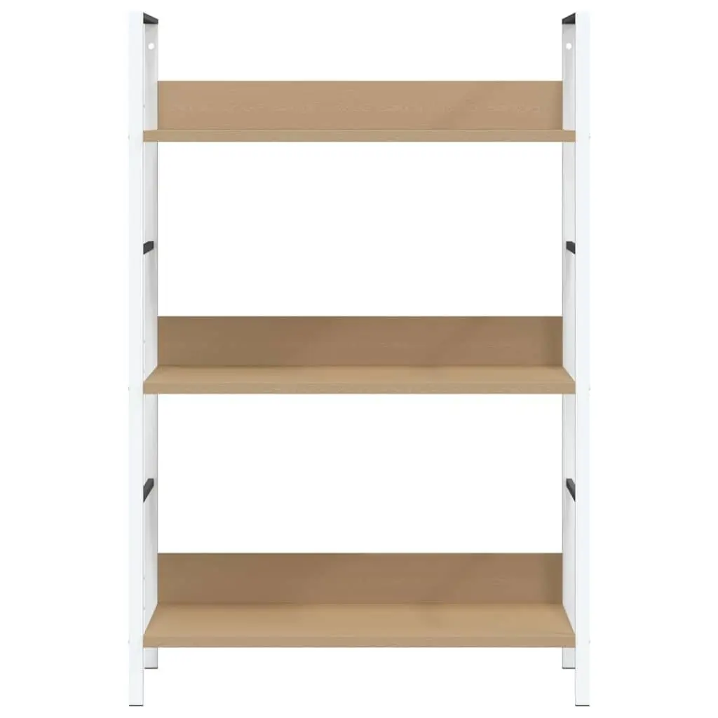 3-Layer Bookshelf Engineered Wood 60cm Brown