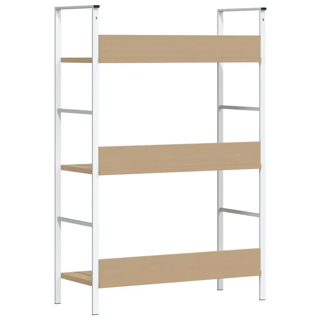 3-Layer Bookshelf Engineered Wood 60cm Brown