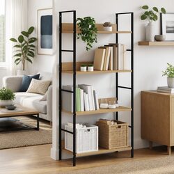 Durable 4-Layer Engineered Wood Shelf for Display