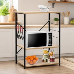 Durable 3-Tier Microwave Cabinet for Kitchen Organization
