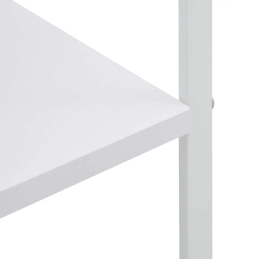 4-Tier White Microwave Cabinet for Kitchen Storage