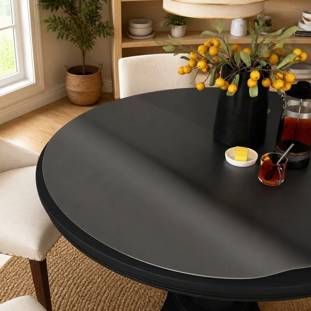 Clear PVC Round Table Protector for Furniture