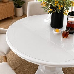 Durable Transparent PVC Round Table Protector for Your Home