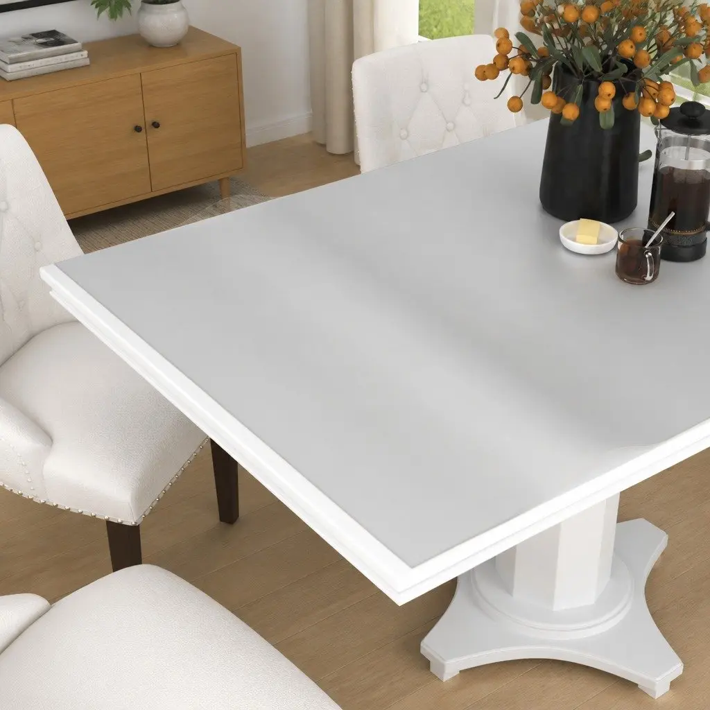 Transparent Rectangular PVC Table Protector Mat