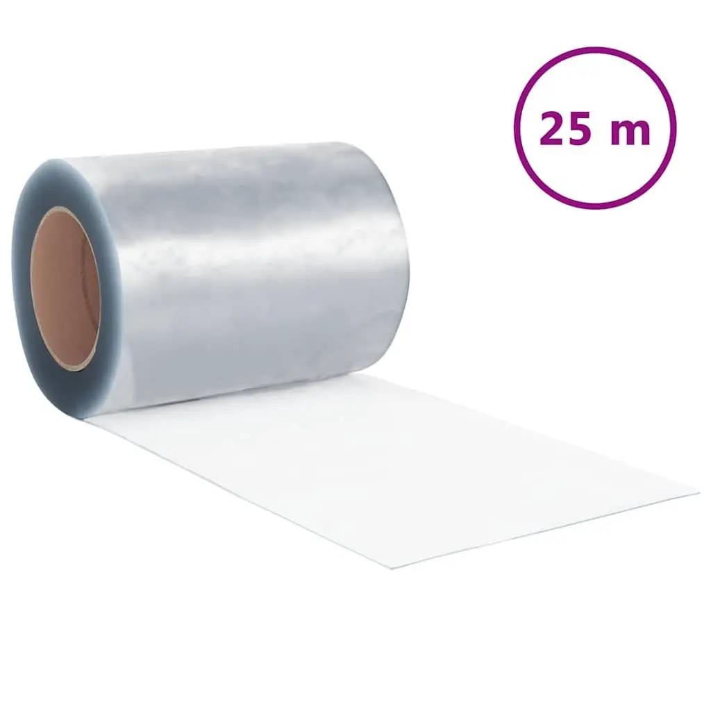PVC Strip Curtain Roll Transparent 300mm Width 25m