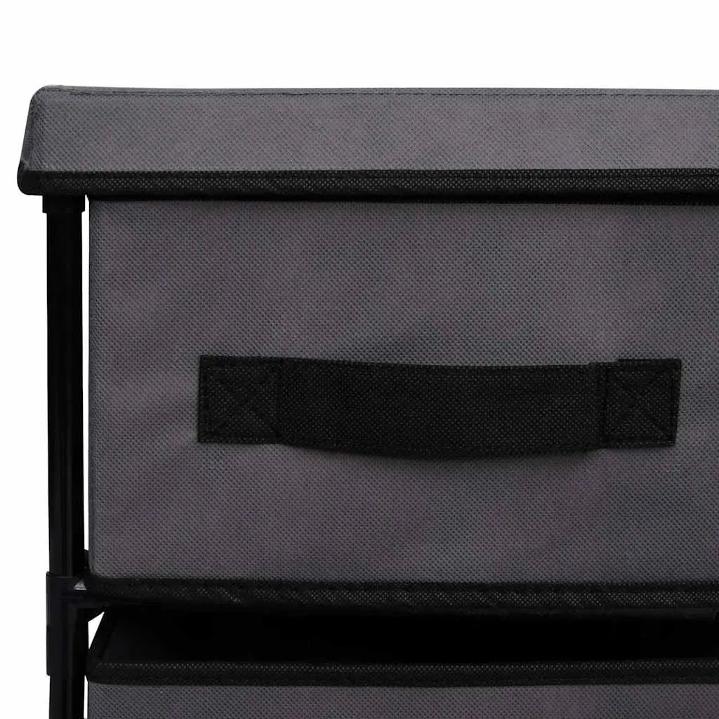 Storage Cabinet Fabric 55 x 29 x 55 cm Grey 6 Drawers