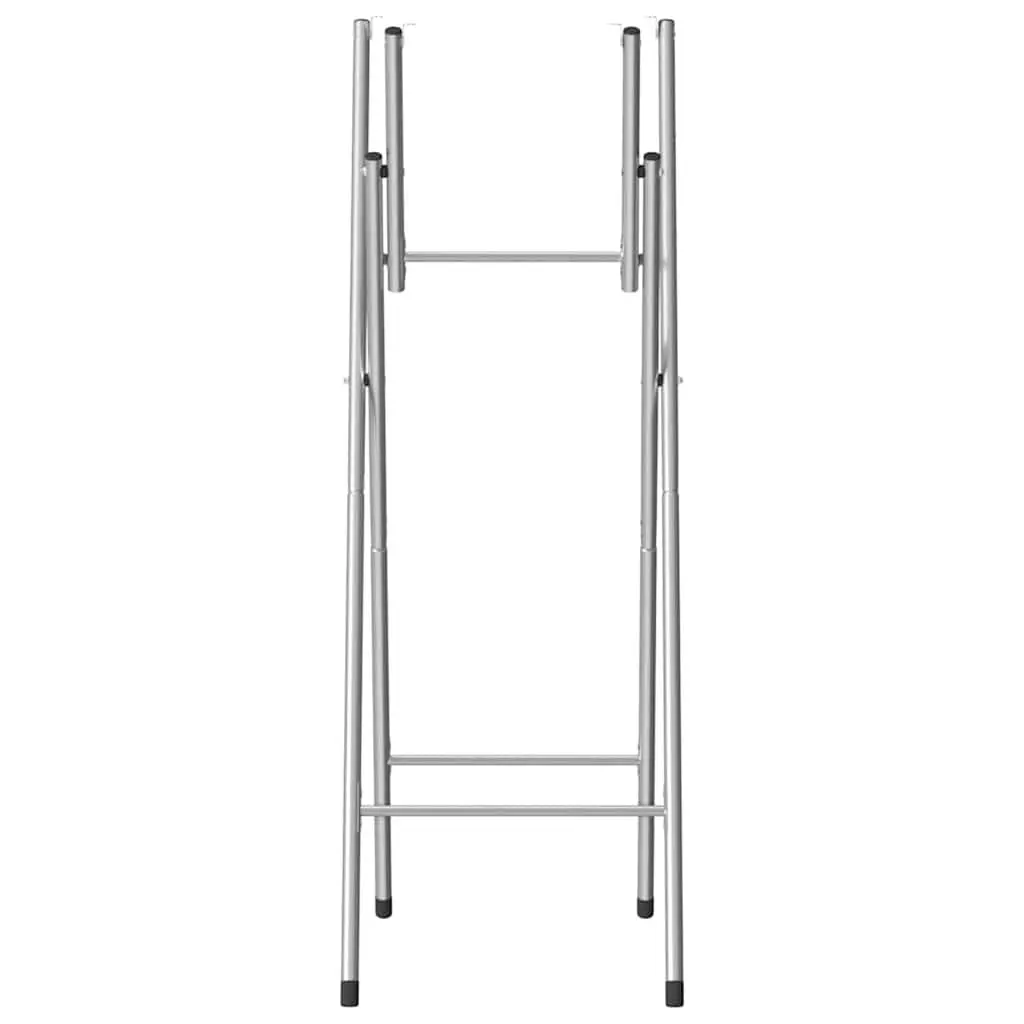 Silver Galvanised Steel Folding Bar Table Legs