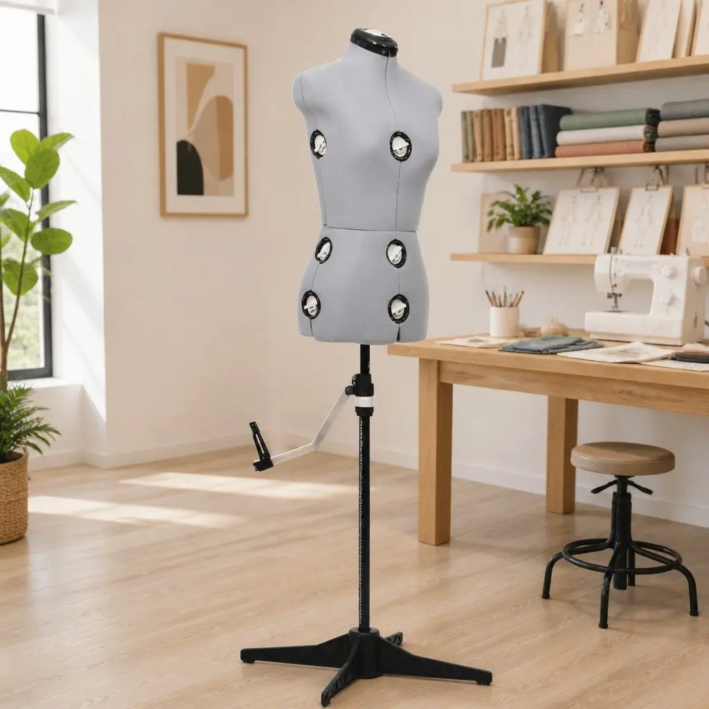 Adjustable Dress Form for Women in Grey, Size S