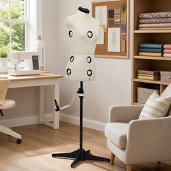 Premium Adjustable Dress Form Female Mannequin Cream S
