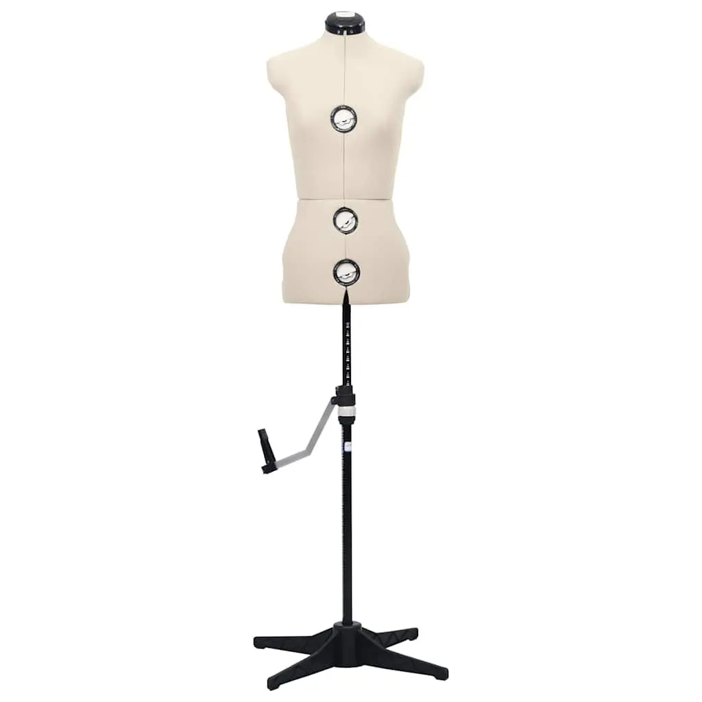 Adjustable Dress Form Mannequin Cream S Size 33-40