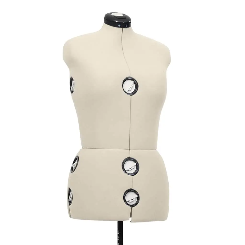 Adjustable Dress Form Female Mannequin Cream M Size 40-46 Display Dummy