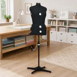 Premium Adjustable Dress Form for Designers Black M Size