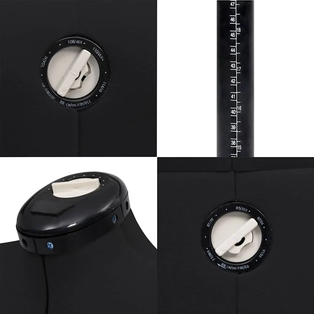 Adjustable Dress Form for Designers Black M Size