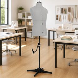 Premium Grey Adjustable Male Dress Form for Tailors