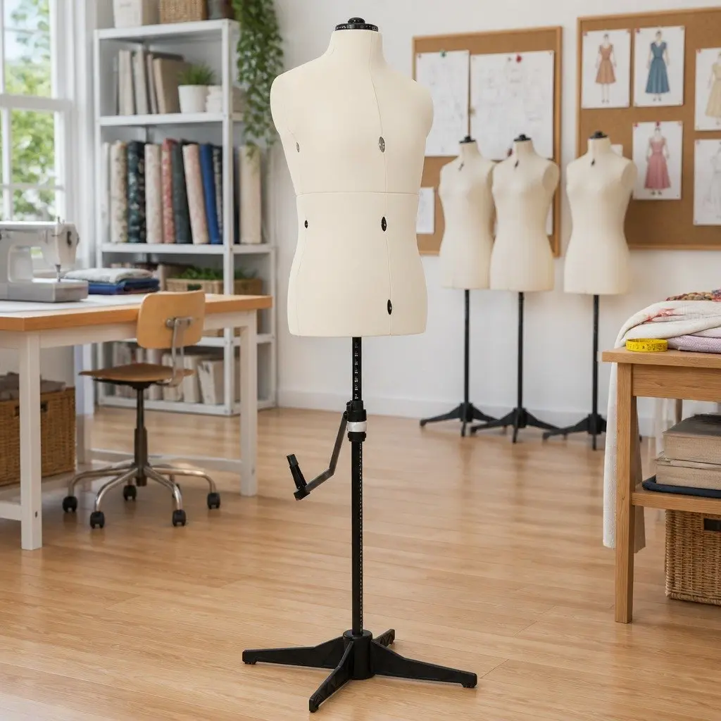 Adjustable Cream Dress Form Mannequin for Men