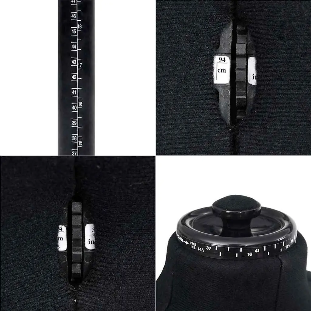 Adjustable Dress Form Mannequin Display Dummy Black 37-45 Size