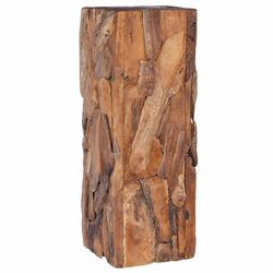 Durable Solid Teak Wood Side Table 30x30x80 cm