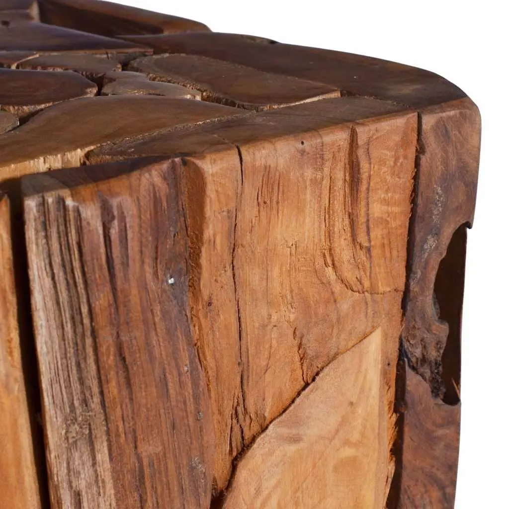 Solid Teak Wood Side Table 30x30x80 cm