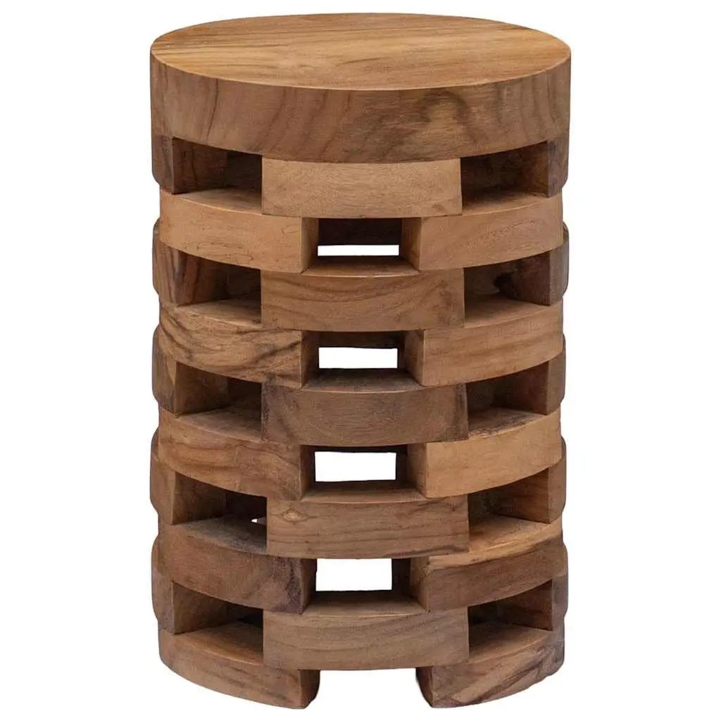 Solid Teak Wood Bedside Cabinet 30x30x45 cm Brown
