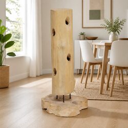 Sturdy Wooden Wine Rack for 8 Bottles in Vintage Style
