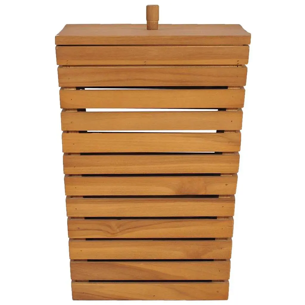 Slatted Laundry Basket 30x30x45cm Brown