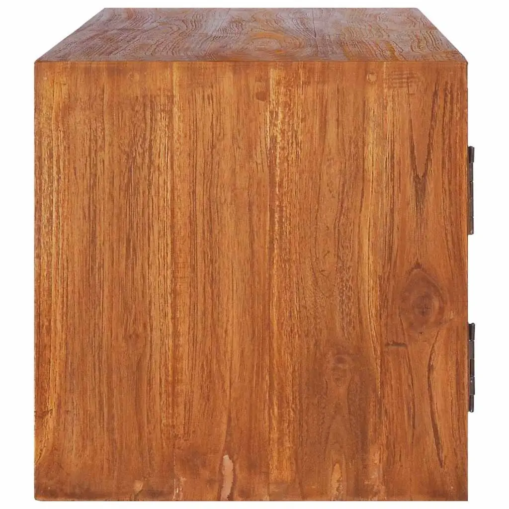 Solid Teak Wood Wall-Mounted TV Cabinet 90x30x30cm