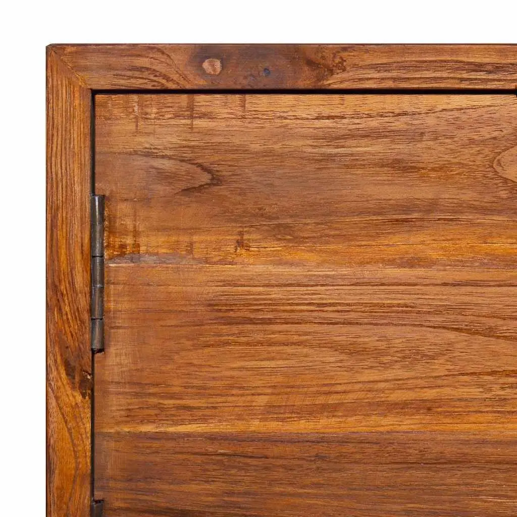 Solid Teak Wood Wall-Mounted TV Cabinet 90x30x30cm