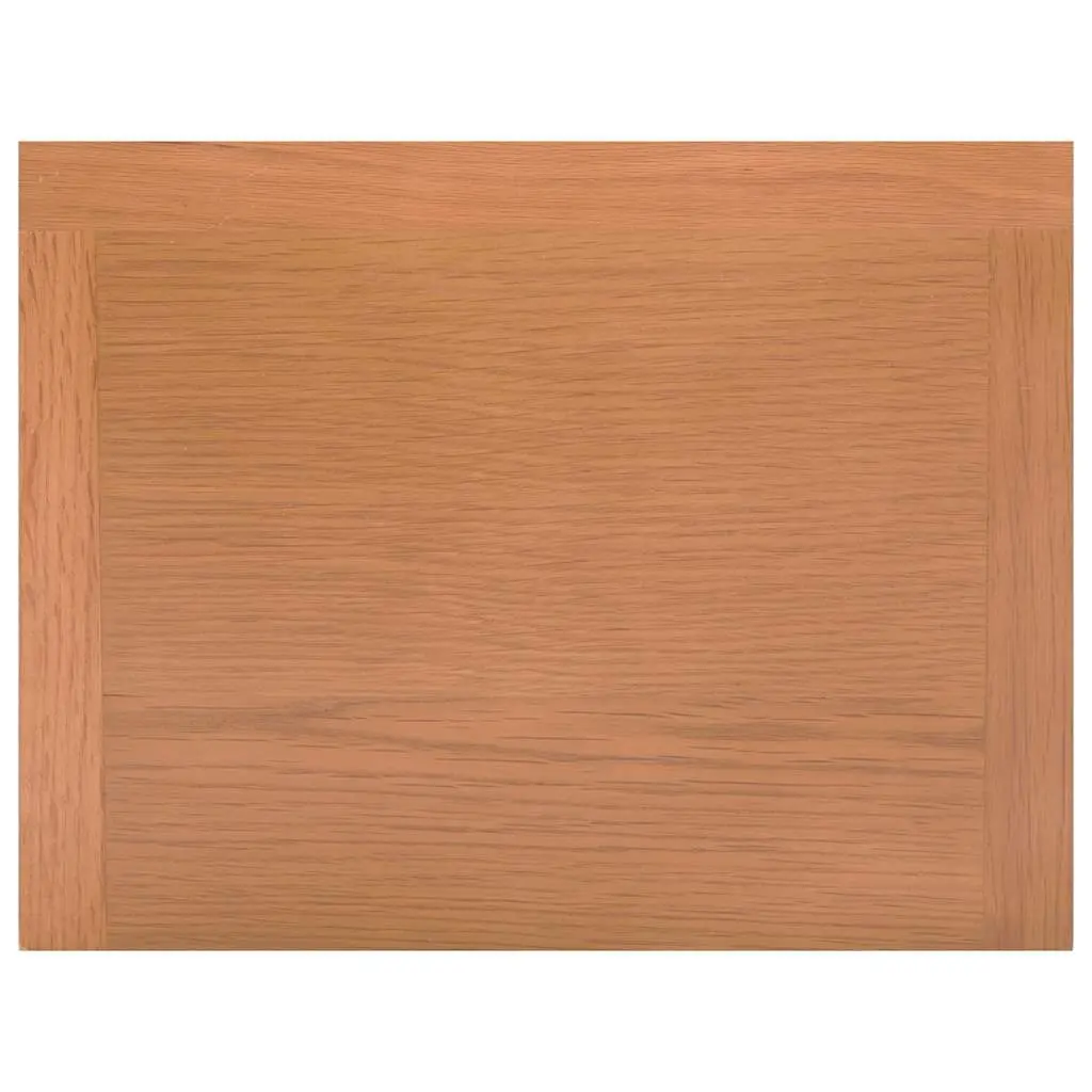 Oak Wood End Table with Drawer and Shelf