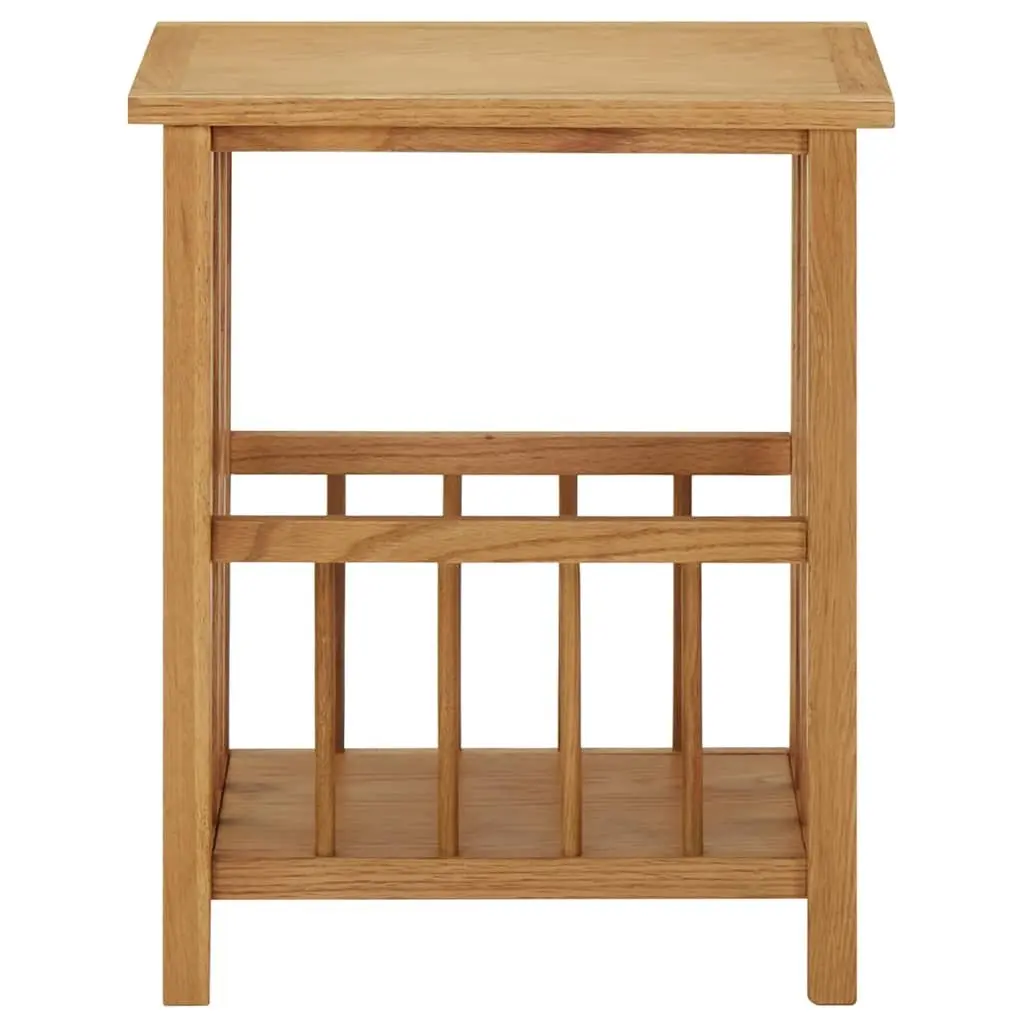 End Table Oak Wood Compact Brown 45x35x55cm