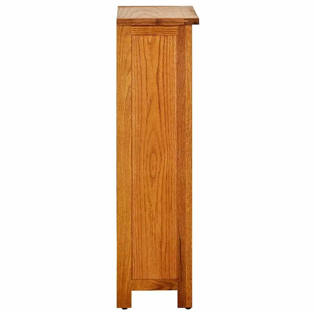 Solid Oak Wood Bookcase 45x22.5x82 cm with 3 Shelves