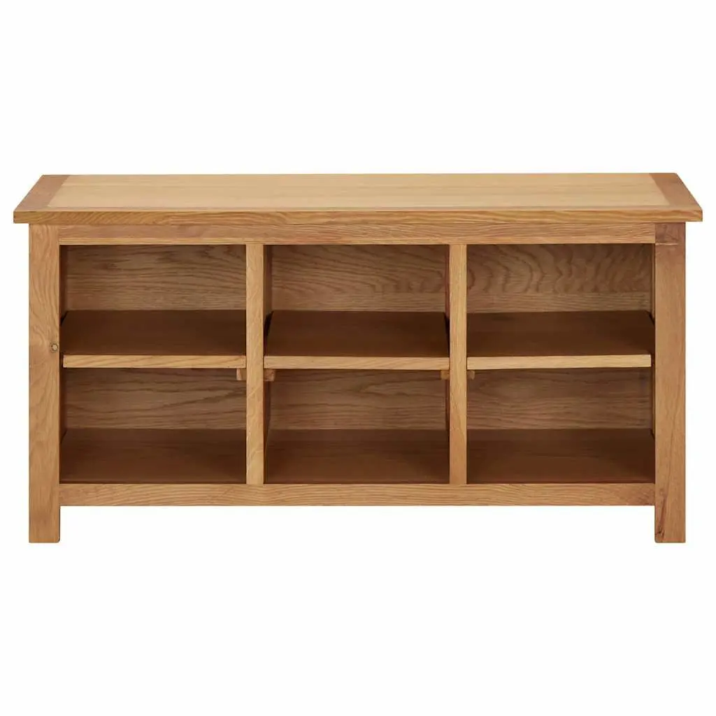 Shoe Rack Bench Wooden 6 Compartment Storage Organiser Brown