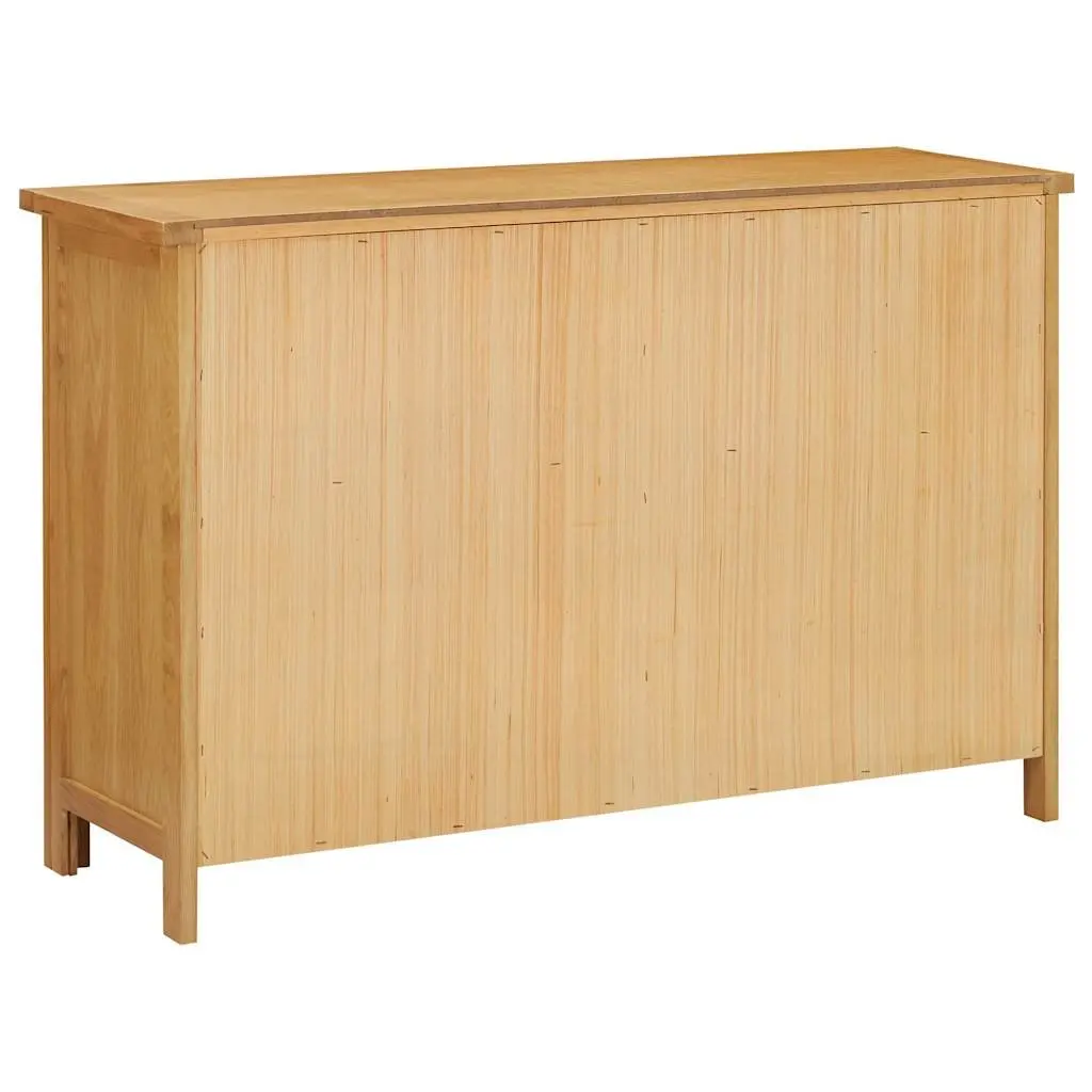 Chest of Drawers Solid Oak Wood 105x33.5x73 cm Brown
