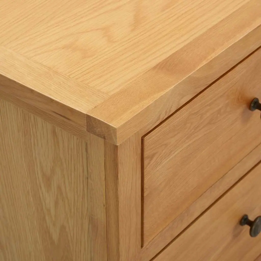 Solid Oak Chest of Drawers with 4 Spacious Drawers