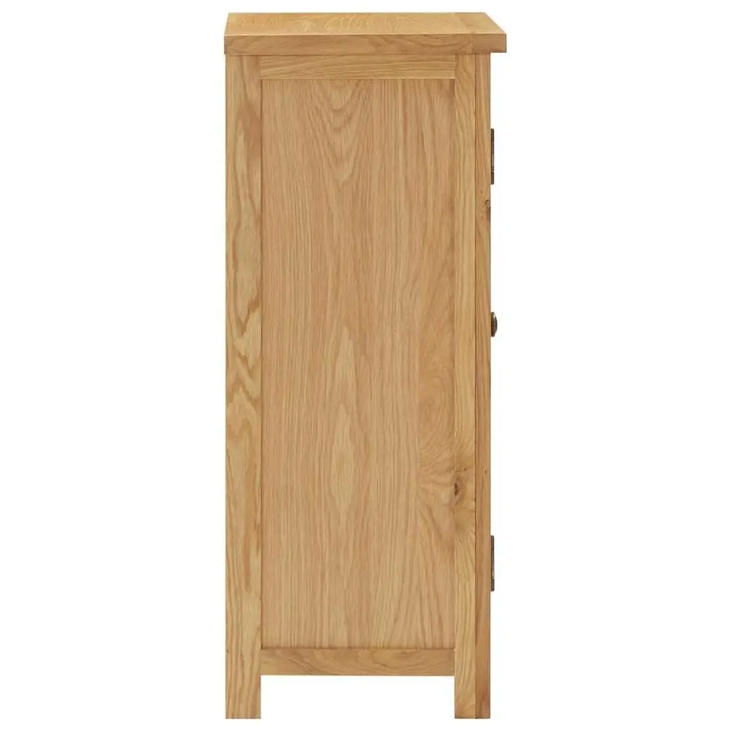 Brown Solid Oak Wood Cupboard Storage Sideboard 45x32x85cm