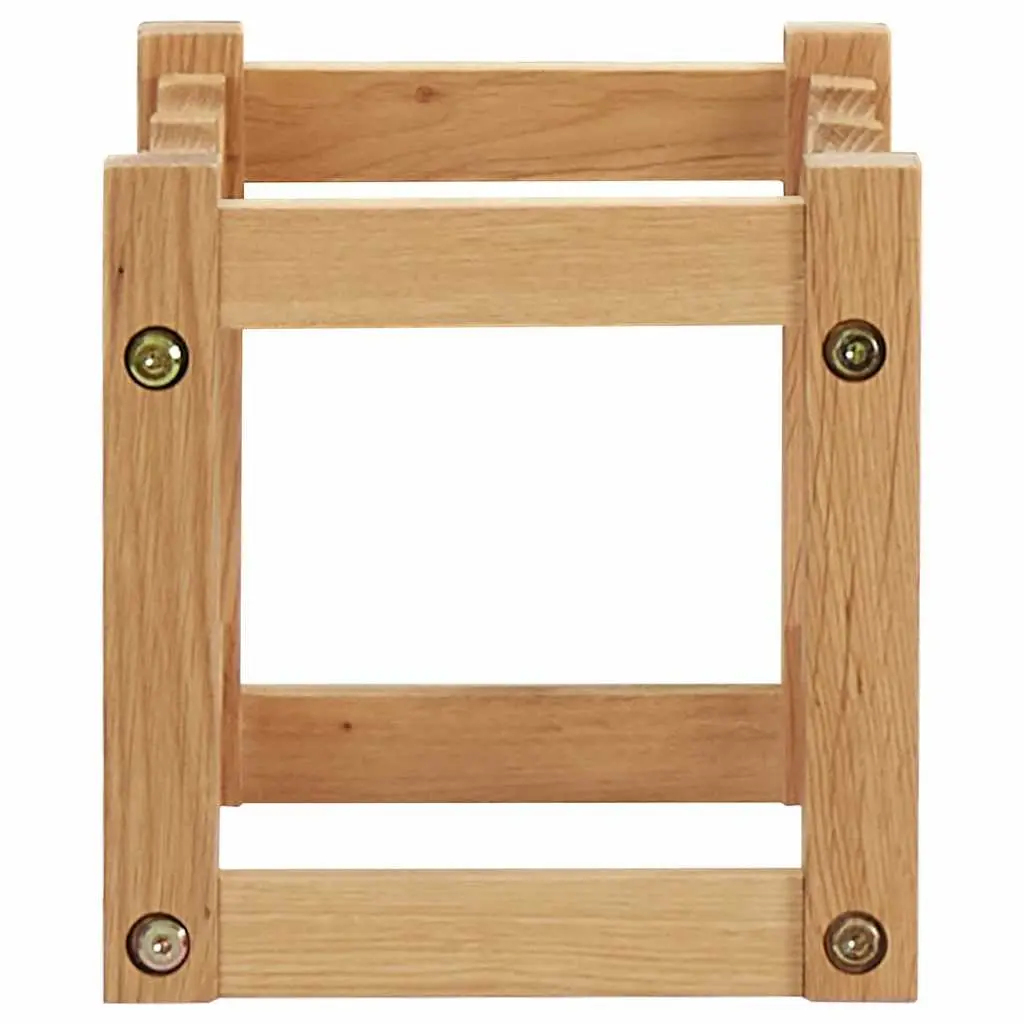 Freestanding Solid Oak Wine Rack for 6 Bottles