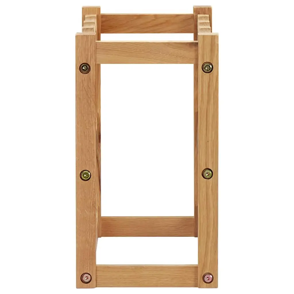 Solid Oak Wood Freestanding Wine Rack for 6 Bottles