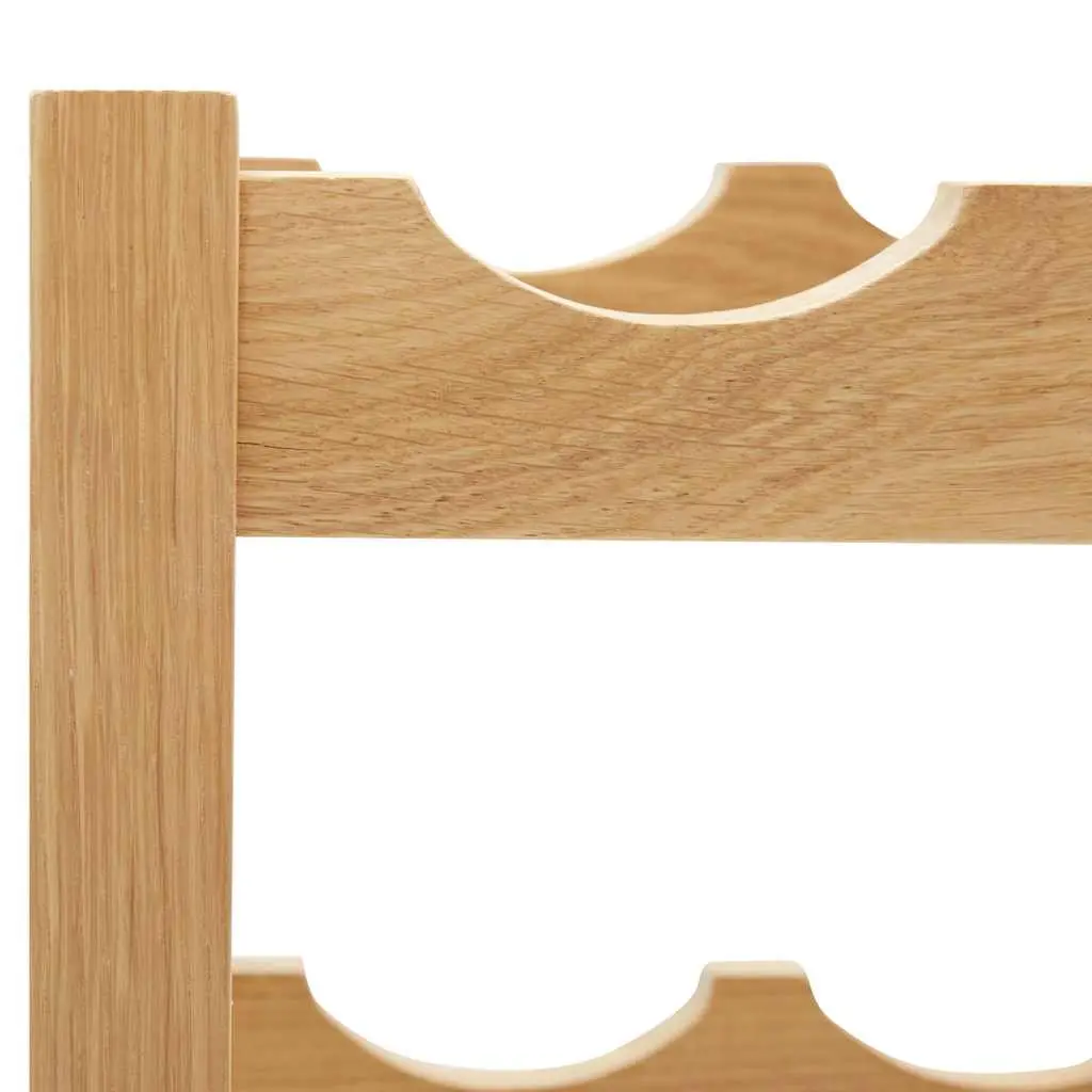 Solid Oak Wood Freestanding Wine Rack for 6 Bottles