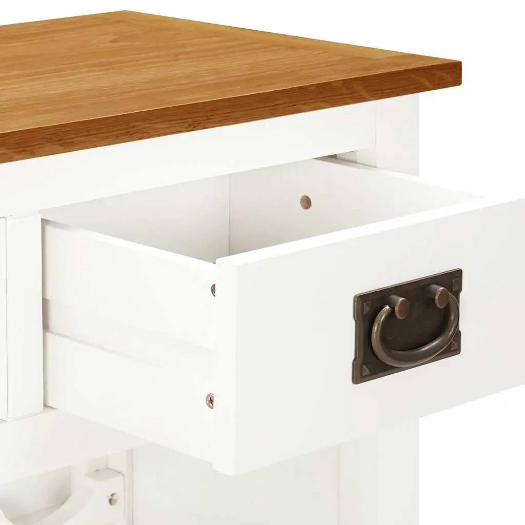 Brown Oak Wine Cabinet with Open Racks