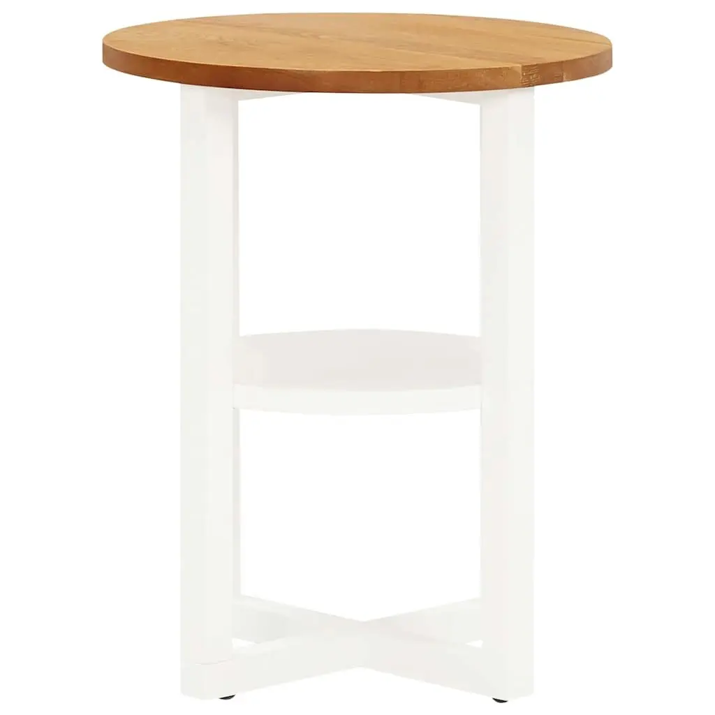 Side Table Oak Wood 40x50 cm Brown